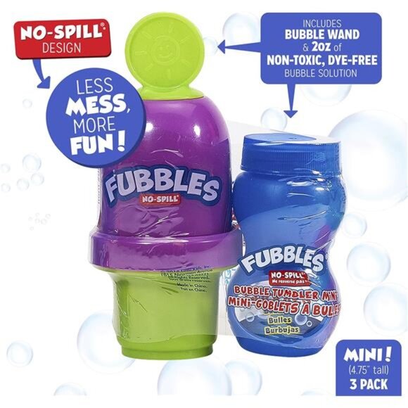 Fubbles Bubbles No-Spill Bubble Tumbler for Babies Toddlers and Kids | Includes - Picture 2 of 7
